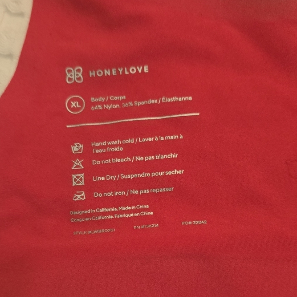 Honeylove Vibrant Red Wireless Silhouette Bra - Picture 4 of 5